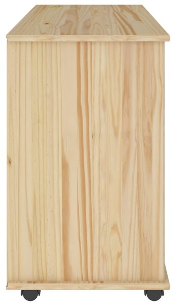 Görgős szekrény kerékkel Barna 100 x 39 x 65,5 cm Tömör fenyőfa