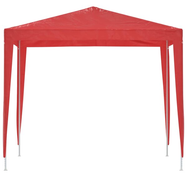 Partysátor 250 x 250 x 240 cm Piros PE és acél