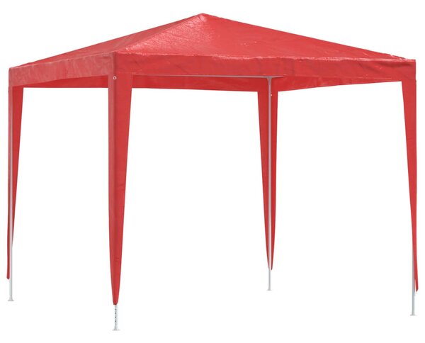 Partysátor 250 x 250 x 240 cm Piros PE és acél