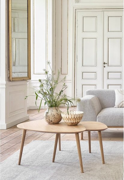 Fekete dohányzóasztal szett 2 db-os 70x100 cm Adda – Unique Furniture