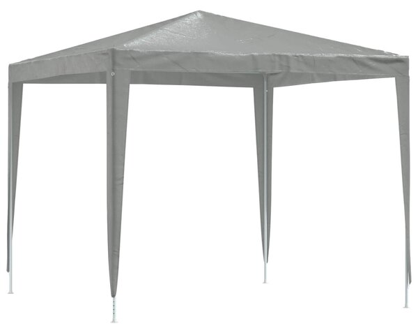 Partysátor 250 x 250 x 240 cm Világosszürke PE és acél