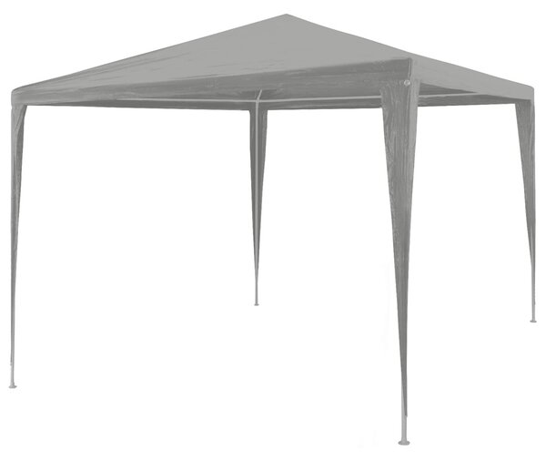 Partysátor Világosszürke 300 x 300 x 255 cm PE és acél