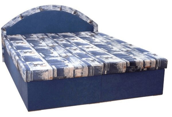 Dupla ágy, molitán, kék/minta, EDVIN 7