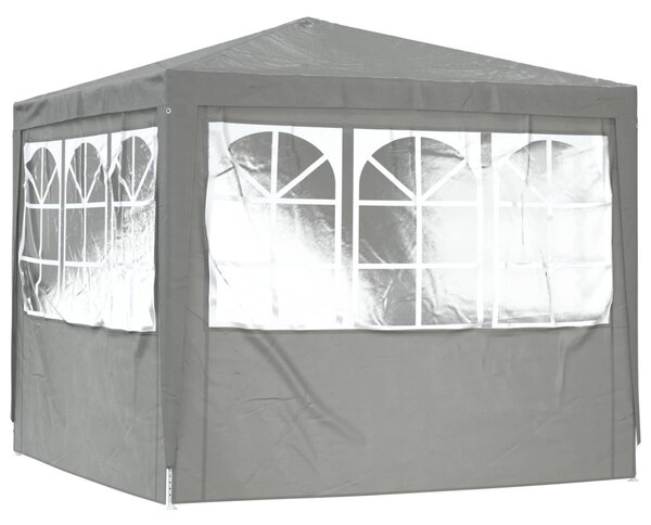 Partysátor Világosszürke 250 x 250 x 240 cm PE és acél