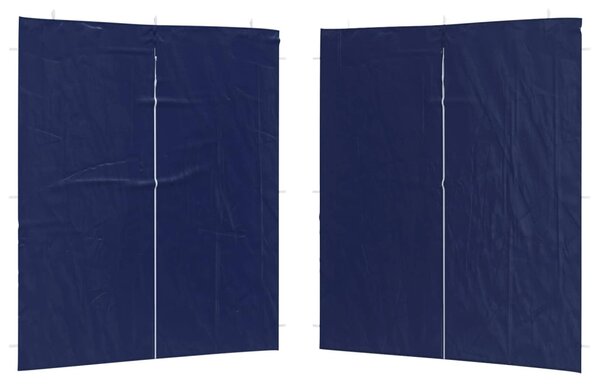 Parti sátor oldalfal 2 db 200 x 195 cm Kék PE és acél