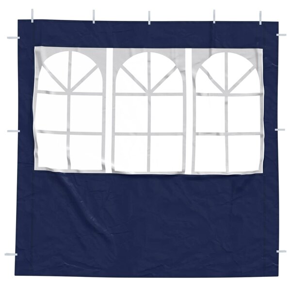 Parti sátor oldalfal 2 db 200 x 195 cm Kék PE és acél