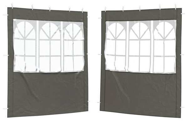 Parti sátor oldalfal 2 db 200 x 195 cm Antracitszürke