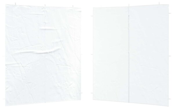 Parti sátor oldalfal 2 db 200 x 195 cm Fehér PE és acél