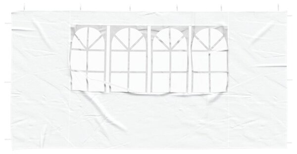 Parti sátor oldalfal 2 db 400 x 195 cm Fehér PE és acél
