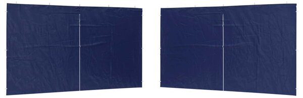 Parti sátor oldalfal 2 db 400 x 195 cm Kék PE és acél
