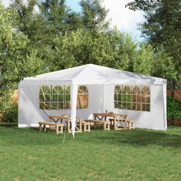 Parti sátor oldalfal 2 db 400 x 195 cm Fehér PE és acél