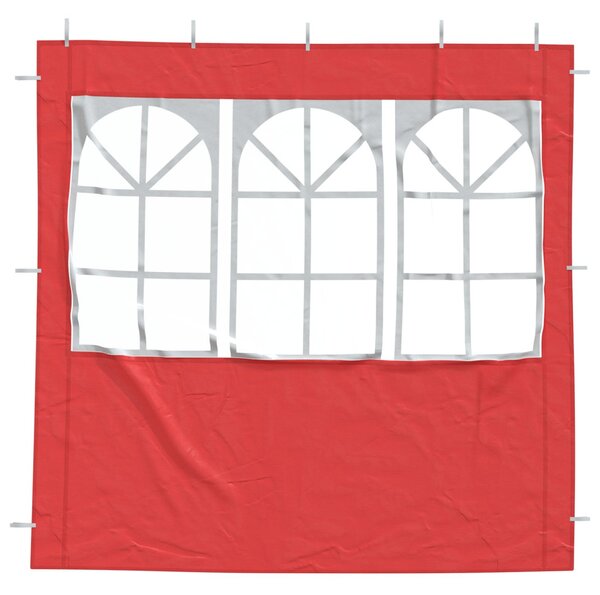 Parti sátor oldalfal 2 db 200 x 195 cm Piros PE és acél