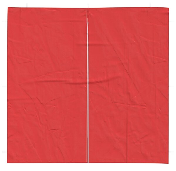 Parti sátor oldalfal 2 db 200 x 195 cm Piros PE és acél