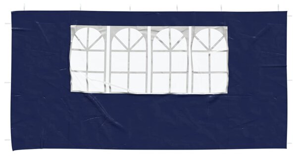 Parti sátor oldalfal 2 db 400 x 195 cm Kék PE és acél
