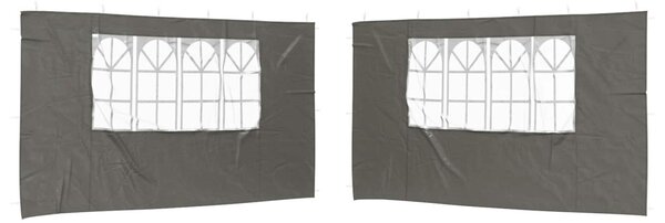 Parti sátor oldalfal 2 db 400 x 195 cm Antracitszürke