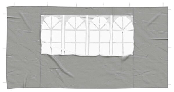 Parti sátor oldalfal 2 db 400 x 195 cm Világosszürke PE és acél