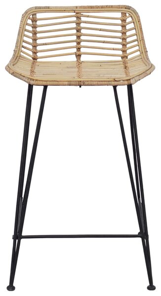 Bárszék 2 pcs Természetes 44 x 45 x 76 cm Rattan és acél