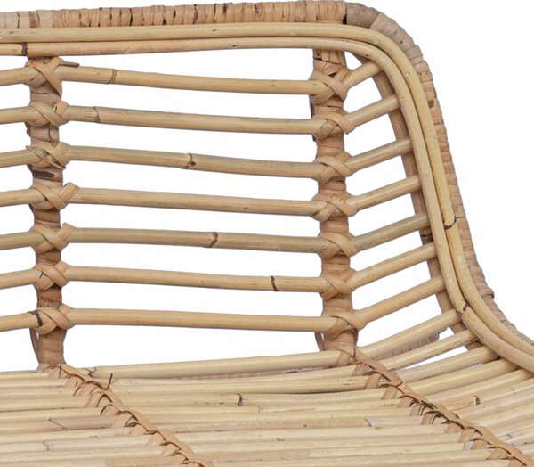 Bárszék 2 pcs Természetes 44 x 45 x 76 cm Rattan és acél