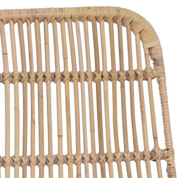 Étkezőszék 2 pcs Természetes 41 x 55 x 85 cm Rattan és acél