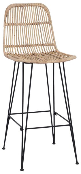 Bárszék 2 pcs Természetes 44 x 55 x 109 cm Rattan és acél