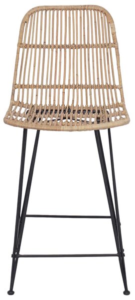 Bárszék 2 pcs Természetes 44 x 54 x 96 cm Rattan és acél