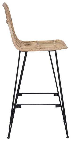 Bárszék 2 pcs Természetes 44 x 55 x 109 cm Rattan és acél