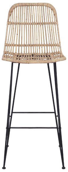 Bárszék 2 pcs Természetes 44 x 55 x 109 cm Rattan és acél