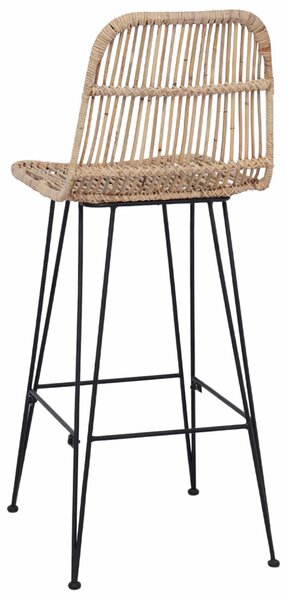 Bárszék 2 pcs Természetes 44 x 55 x 109 cm Rattan és acél