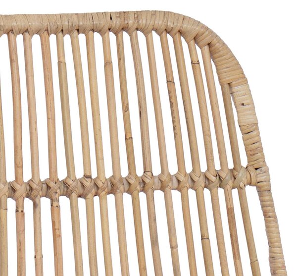 Bárszék 2 pcs Természetes 44 x 54 x 96 cm Rattan és acél