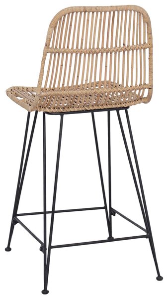 Bárszék 2 pcs Természetes 44 x 54 x 96 cm Rattan és acél