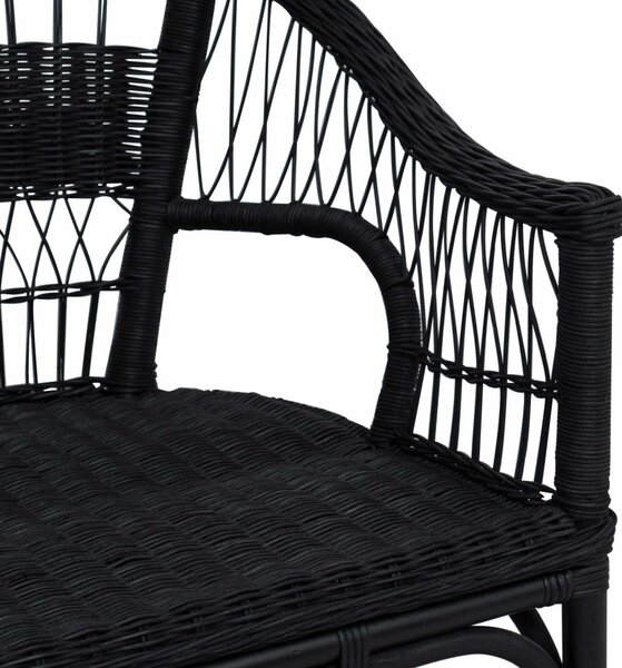Összecsukható Szék Fekete 60 x 60 x 81 cm Rattan