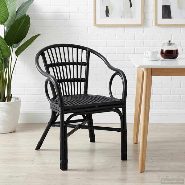 Összecsukható Szék Fekete 58 x 60 x 81 cm Rattan