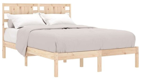 VidaXL tömör fa ágykeret 135 x 190 cm (4FT6 Double)