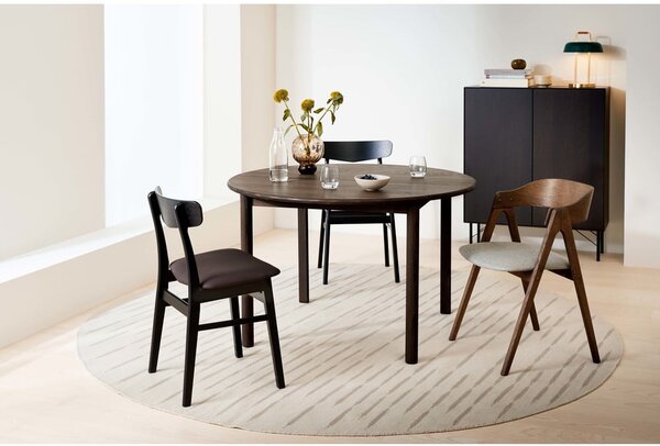 Barna tölgyfa kerek bővíthető étkezőasztal ø 120 cm Noor – Hammel Furniture