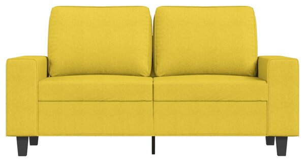 2 személyes világossárga szövet kanapé 120 cm