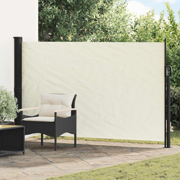 Húzható oldalsó napernyő Krémszínű 300 x 170 cm Poliészter
