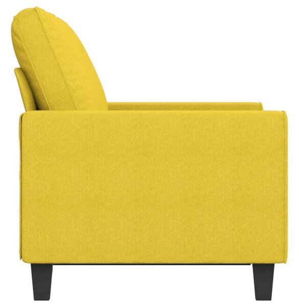 2 személyes világossárga szövet kanapé 120 cm