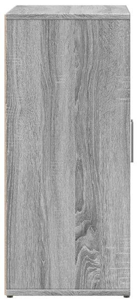 2 db szürke sonoma színű szerelt fa tálalószekrény 60x31x70 cm