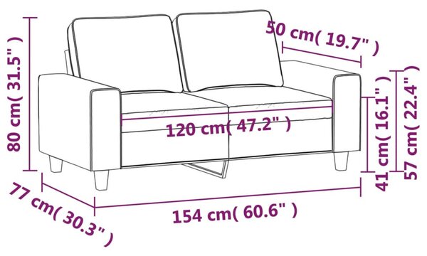 2 személyes világossárga szövet kanapé 120 cm