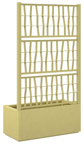 VidaXL Kertész cserép rácsos változattal Zöld 80 x 36 x 140 cm PP