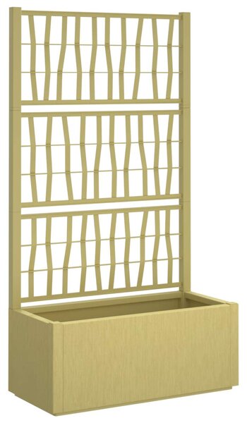 VidaXL Kertész cserép rácsos változattal Zöld 80 x 36 x 140 cm PP