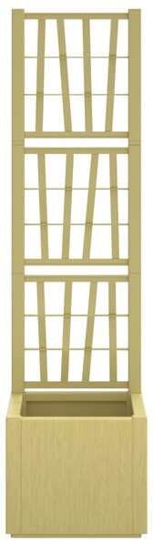 VidaXL Kertész cserép rácsos változattal Zöld 36 x 36 x 140 cm PP