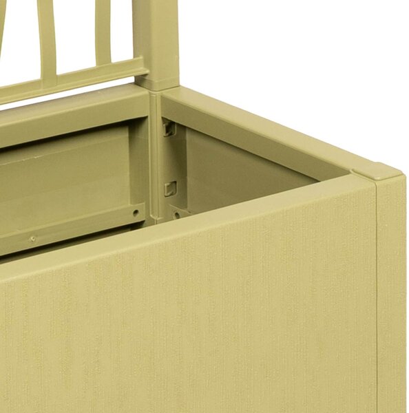 VidaXL Kertész cserép rácsos változattal Zöld 36 x 36 x 140 cm PP