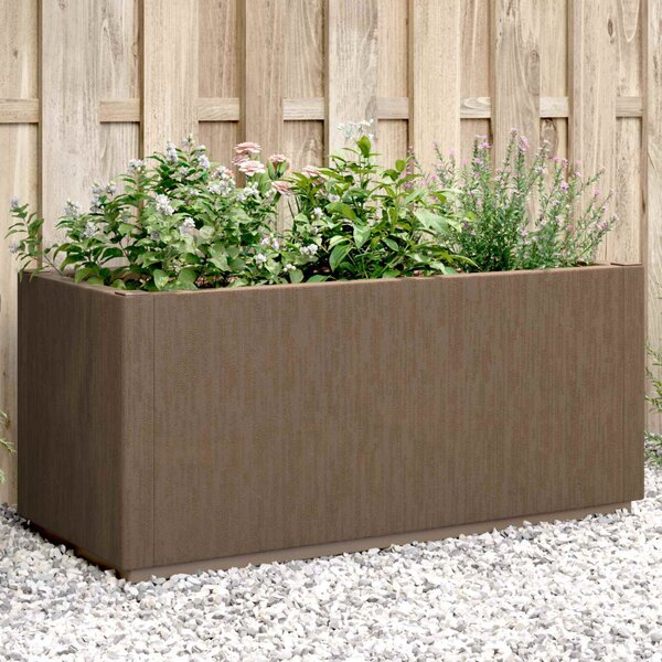 VidaXL Kerti virágtartó doboz Barna 80 x 36 x 35 cm PP