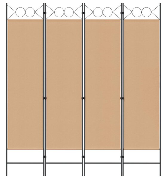 VidaXL 4-paneles szoba elválasztó Bézs 160 x 180 cm Szövet