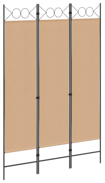 VidaXL 3-panelos válaszfal Bézs 120 x 180 cm Szövet
