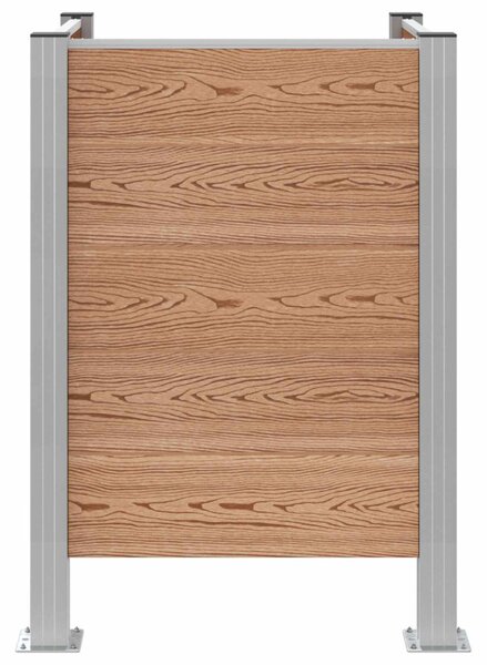 VidaXL Hulladék Gyűjtő Kerítés Barna 85 x 85 x 115 cm Alumínium és WPC
