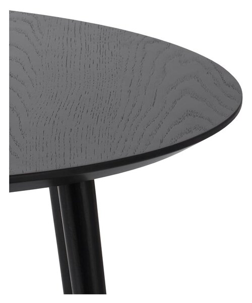 Fekete kerek dohányzóasztal szett 2 db-os ø 88 cm Adda – Unique Furniture