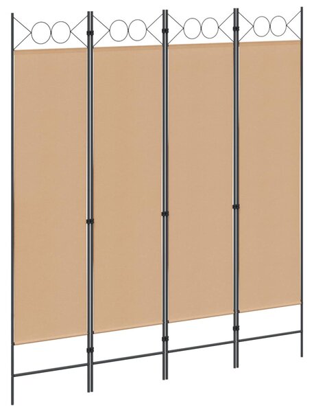 VidaXL 4-paneles szoba elválasztó Bézs 160 x 180 cm Szövet