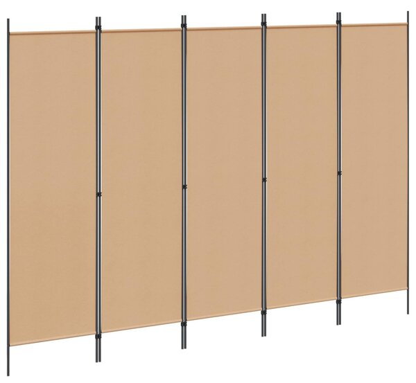 VidaXL 5-paneles szoba elválasztó Bézs 250 x 180 cm Szövet